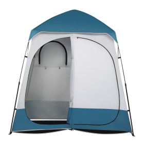 90x90x48" Portable Outdoor Pop UP Camping Shower Tent Enclosure, Shower Shelter, Changing Room, Dressing Tent, 2 Rooms, Instant Tent Blue/White R 90x90x48" Portable Outdoor Pop UP Camping Shower Tent Enclosure, Shower Shelter, Changing Room, Dressing Tent, 2 Rooms, Instant Tent Blue/White R